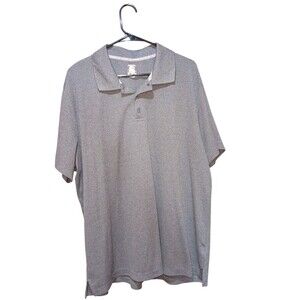 Starter Men's Short Sleeve Dri Star Tech Golf Polo Shirt Gray Size 2XL